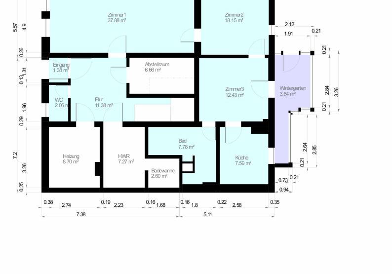 Grundriss Haupthaus - UG